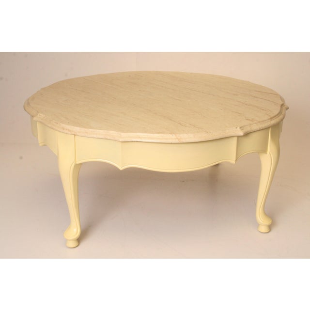 Vintage French Provincial Marble Top Round Coffee Table Chairish