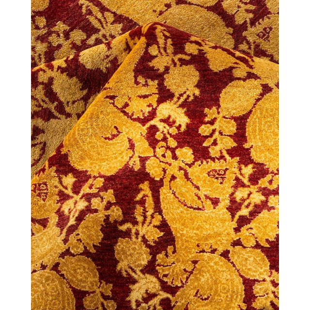 Textile Mogul, One-of-a-Kind Hand-Knotted Area Rug - Red, 6' 2" x 8' 9" For Sale - Image 7 of 8