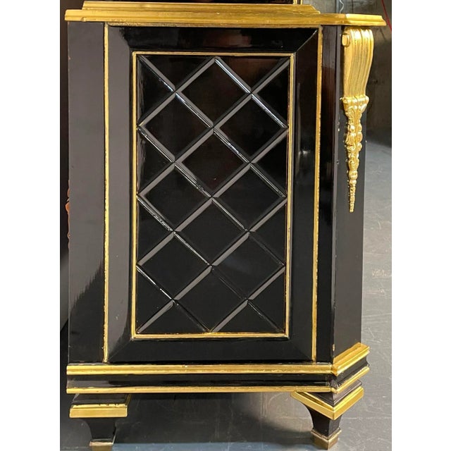 Hollywood Regency Style Bookcase / China Cabinet, Ebonized, Grosfeld House For Sale - Image 11 of 12