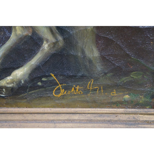 Textile Thomas Francis Equestrian Horse Portrait Oil Painting After Anthony Van Dyck For Sale - Image 7 of 12