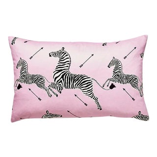 The House of Scalamandré Zebras Petite Lumbar Pillow, Peony For Sale