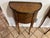 French Pair of Vintage Louis XV Style Demilune Nightstands French Inlaid 3 Drawer Tables For Sale - Image 3 of 17