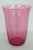 Dark Pink Pilgrim Optic Panel Style Cranberry Glass Vase For Sale - Image 8 of 9