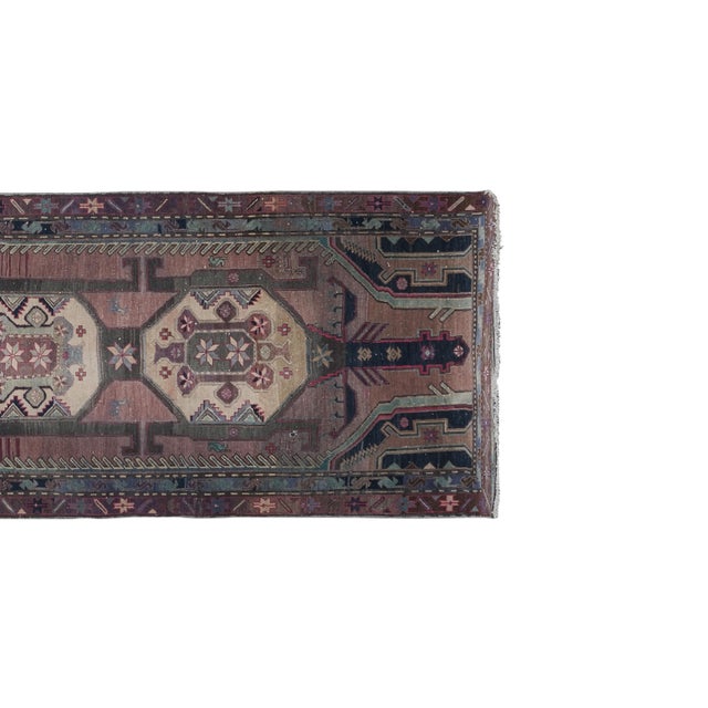 Hand-Knotted Caucasian Animal Runner Rug 3'9'' X 10'6'' For Sale - Image 4 of 12