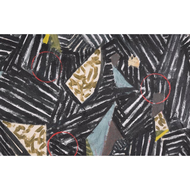 Textile "He Walks Away" - Large Scale Bay Area - Abstract Expressionist by Michael Pauker For Sale - Image 7 of 9