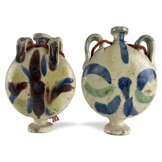 Ceramic Ceramic Wayfarers Water Bottles, Late 1800s, Set of 2 For Sale - Image 7 of 7