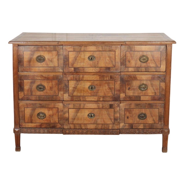 Austrian Breakfront Commode in Walnut For Sale