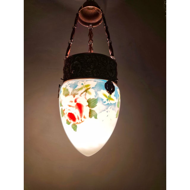 Art Nouveau Pendant Lamp, Spain, 1930s For Sale - Image 15 of 17