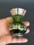 Vintage Green Glass Vase With Silver Overlay For Sale In New York - Image 6 of 11
