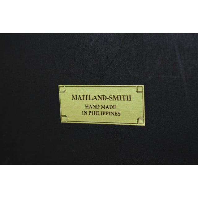 Maitland Smith Burl Wood 3 Drawer Writing Desk Console For Sale - Image 18 of 18