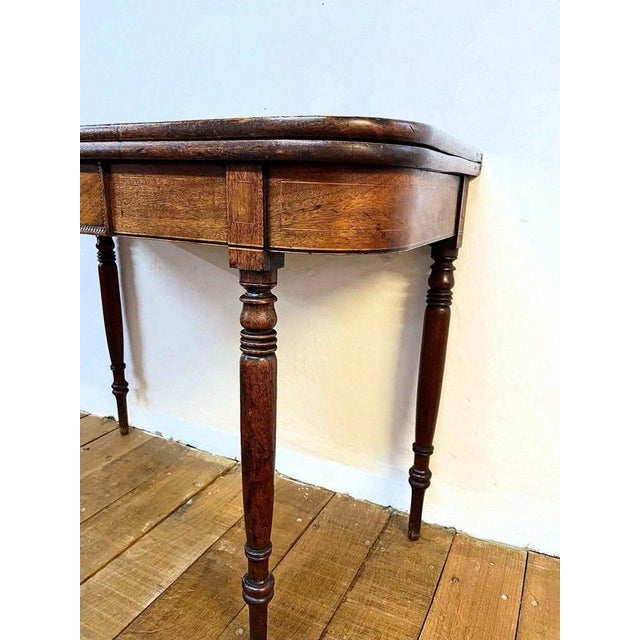 19th Century Antique George III Mahogany Fold-Top Tea Table, 1800 For Sale - Image 5 of 10