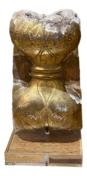 Antique Carved Fragment on Lucite Stand