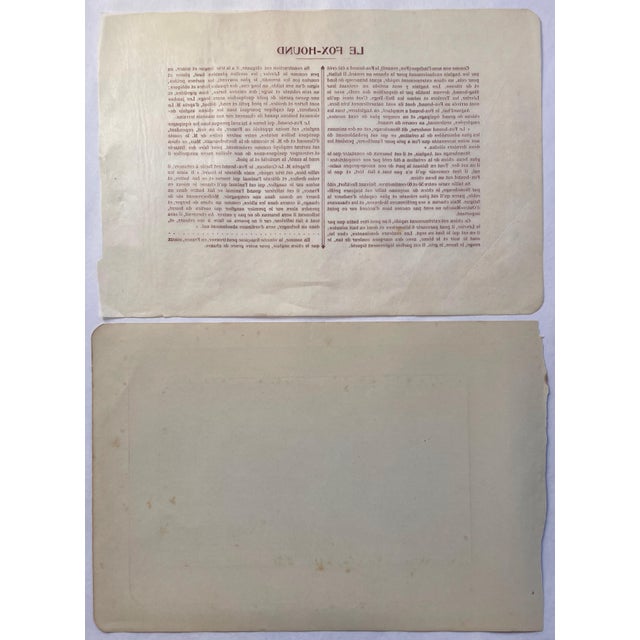 Illustration 1907 French Photogravure Print of “Le Fox-Hound” - For Sale - Image 3 of 3