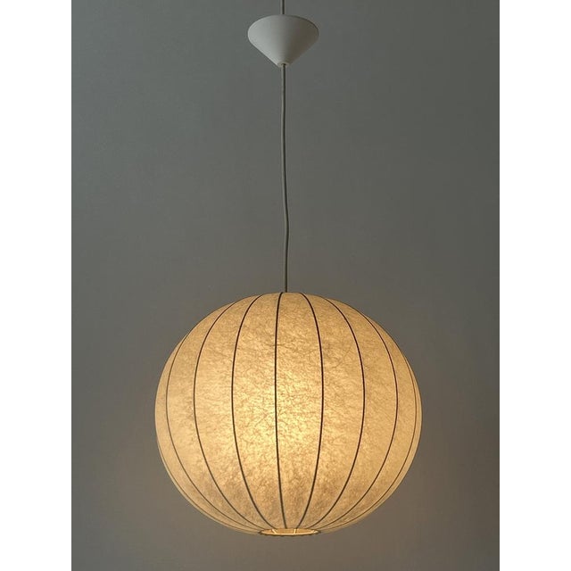 Mid-Century Globe Cocoon Pendant Lamp by Friedel Wauer for Goldkant Leuchten, Germany, 1960s For Sale - Image 13 of 18