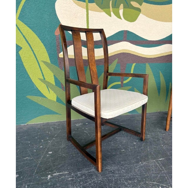 Century Burl & Smoked Glass Dining Set For Sale - Image 16 of 17