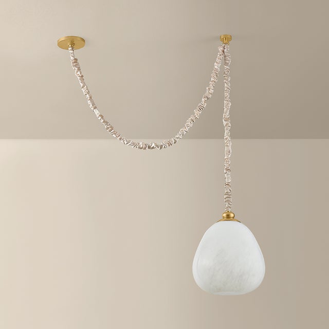 Mitzi Remi 11.5 in. 1 Light Pendant in Aged Brass Finish For Sale - Image 9 of 14