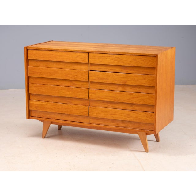 Vintage Czech U-453 Chest of Drawers by Jiří Jiroutek, 1960s For Sale - Image 4 of 11