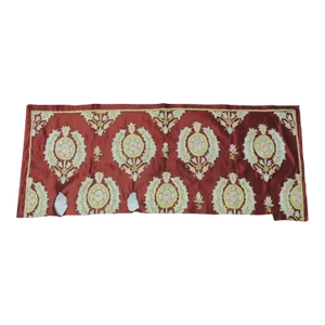Antique Red Silk Embroidered Persian Textile Fragment