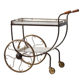 Mid-Century Sculptural Bar Trolley by Josef Frank, 1960s For Sale