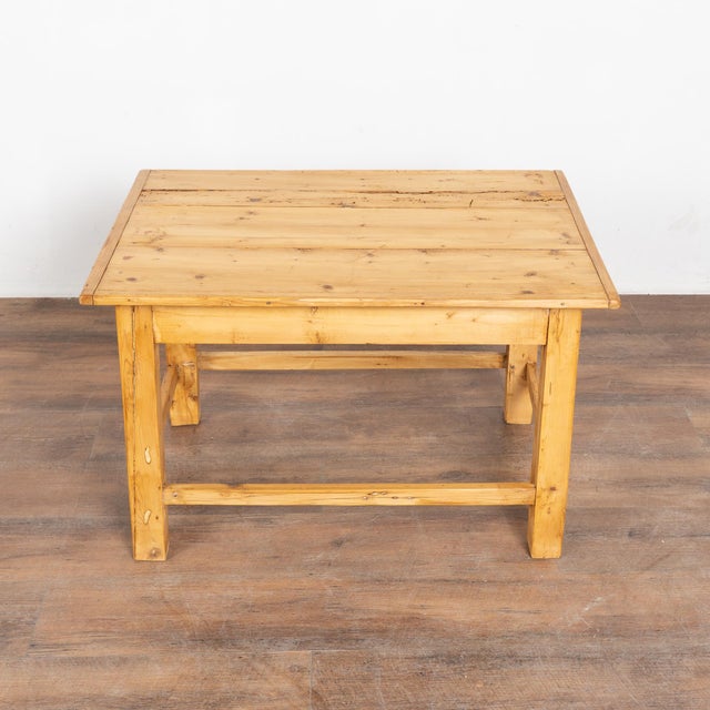 Rustic Rustic 20th Century Short Pine Side Table For Sale - Image 3 of 11