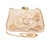 Clutch in natural raffia with fringed flower detail and ivory stone clasps. Fully lined with drop in gold chain strap.