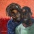 "We Gather Dey", Acrylic on Canvas Painting by Joseph Ekeomobong For Sale