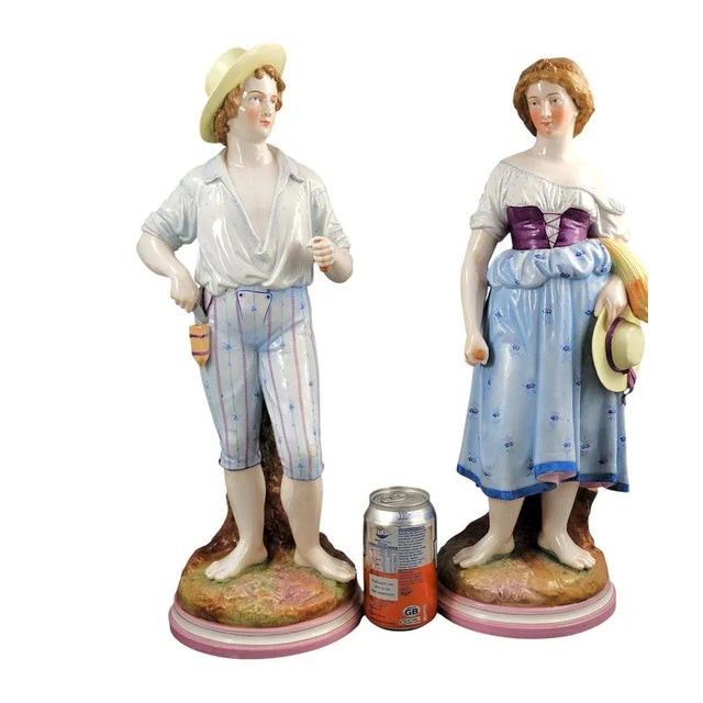 Porcelain Harvester Figurines by C. G. Schierholz, Germany, 1865, Set of 2 For Sale - Image 11 of 12