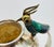 1950s Los Castillo Malachite-Inlaid Bird Creamer & Sugar Set, Taxco Mexico For Sale - Image 13 of 18