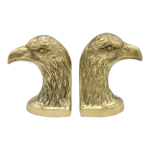 Vintage American Bald Eagle Brass Bookends