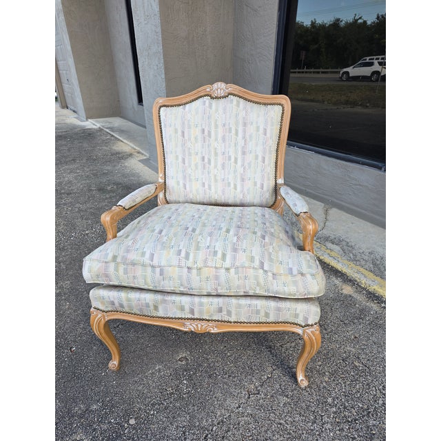 Wood Louis XV Fauteuil Style Armchair For Sale - Image 7 of 11