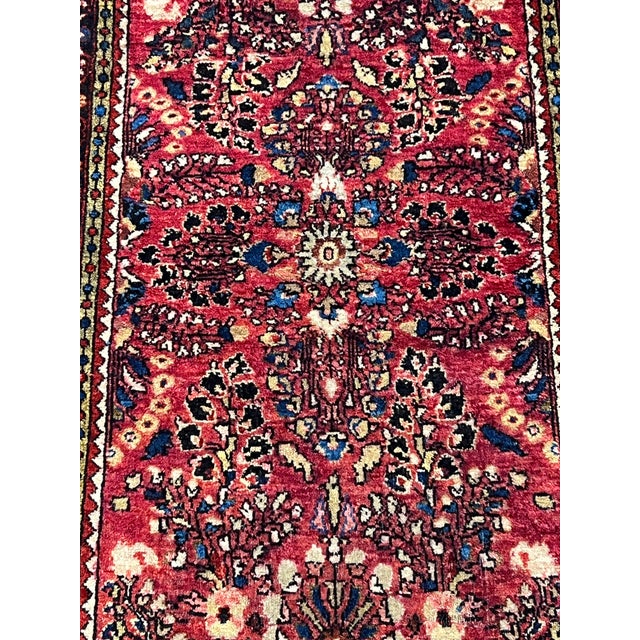 Antique Persian Sarouk Wool Rug 2’ X 3’11” For Sale - Image 4 of 6