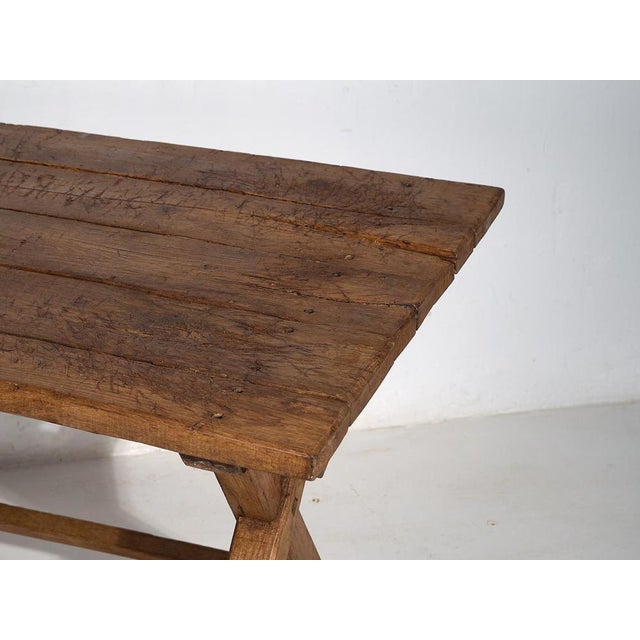 Antique X-Shape Dining Table, 1920s For Sale - Image 14 of 15