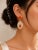 Art Deco Late 19th Century 18K Gold Carved Cameo Red Coral Undyed Drop Earrings, Pair For Sale - Image 3 of 3