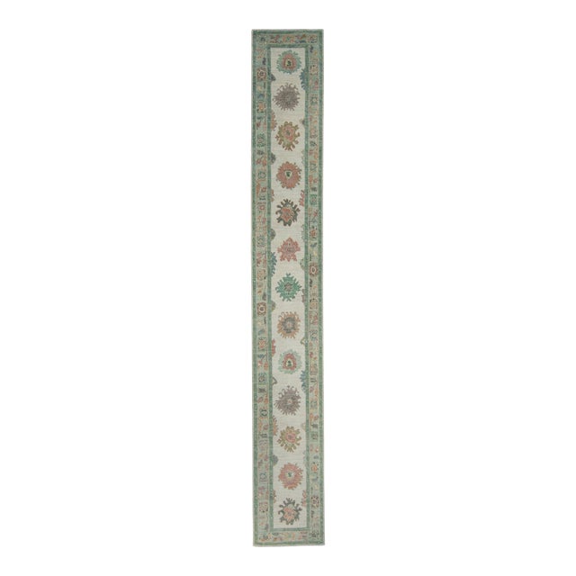 Turkish Oushak Runner Rug 2'11" x 20'8" #17512 For Sale