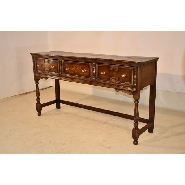 Circa 1900 English Elm Geometric Sideboard For Sale - Image 4 of 9