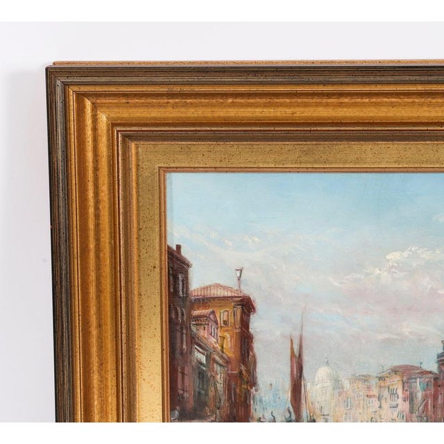 Alfred Pollentine, Grand Canal Mocenigo Palace in Venice, 19th Century, Oil Painting on Canvas For Sale - Image 12 of 14