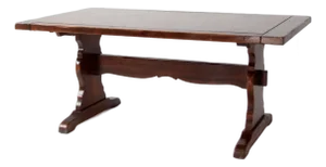 Vintage Spanish Style Trestle Dining Table