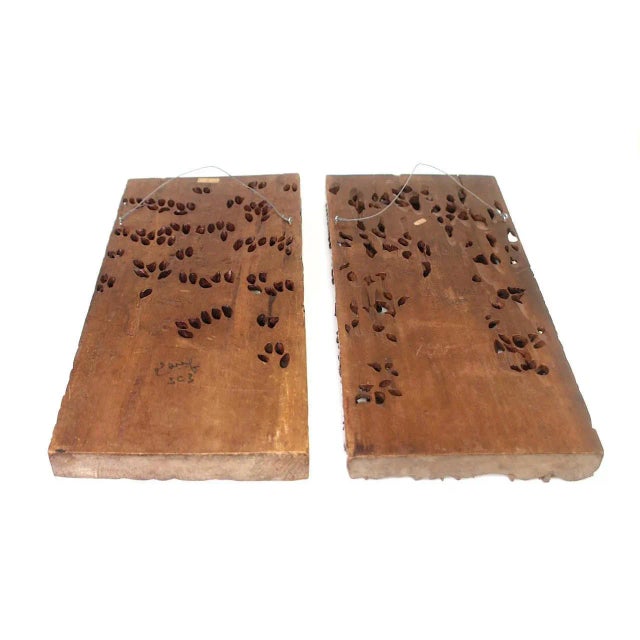 Balinese Hand Carved Wood Sculptural Wall Panels, Rama & Sita From the Ramayana Epic Saga, Three Dimensional For Sale - Image 10 of 12