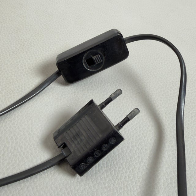 Crescent Moon Table Lamp in Opal Glass and Metal, 1980s For Sale - Image 10 of 14