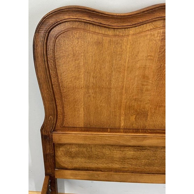 Vintage French Louis XVI King Size Bed Frame in Oak For Sale - Image 10 of 14