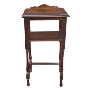 Late 19th Century Refinished Walnut Tiered Side Table For Sale