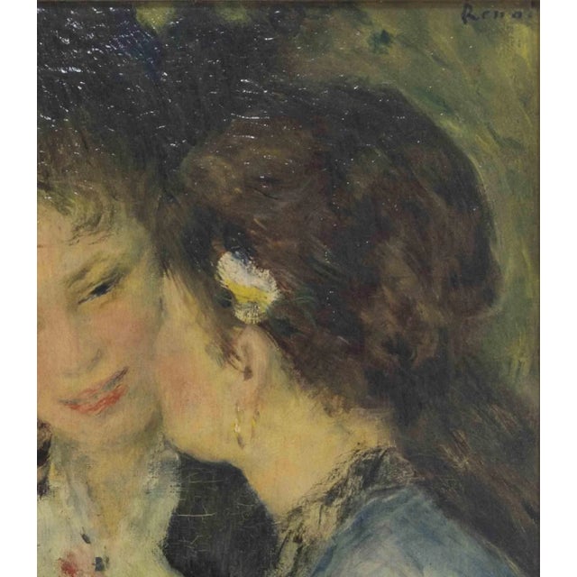 After Pierre Auguste Renoir, Confidences, Mid-20th-Century, Oil on Canvas For Sale - Image 3 of 4