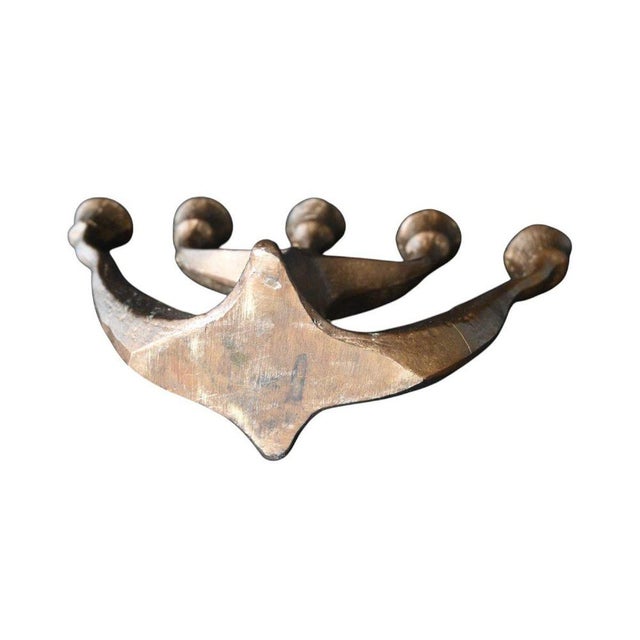 Brutalist 5-Arm Bronze Candlestick by Horst Dalbeck, Germany, 1960s For Sale - Image 6 of 7