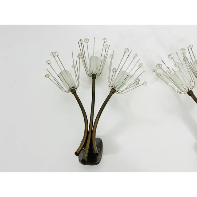 Mid-Century Brass Sconces attributed to Emil Stejnar for Rupert Nikoll, 1960s, Set of 2 For Sale - Image 3 of 9