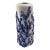 Blue Coral on White Glazed Ceramic Vase For Sale