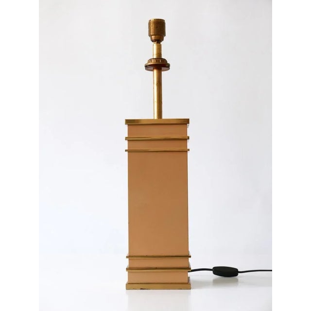 Monumental & exceptional Mid-Century Modern table lamp in heavy, massive brass. Designed and manufactured by Vereinigte...