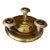 Vintage Brass 3-Arm Chandelier Base With Patina Finish 12" Diameter Intricate Design For Sale