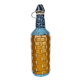 Vintage Wire Wrapped Bottle For Sale