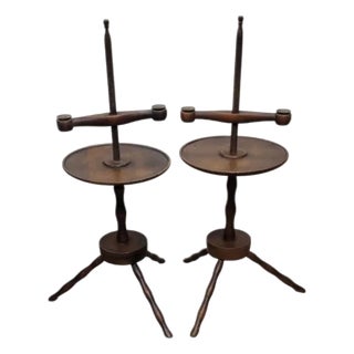 1940s Pair Cushman Furniture Early American Candle Stands For Sale