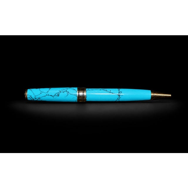 Turquoise Pen Gemstone Ballpoint Southwest American For Sale - Image 9 of 10
